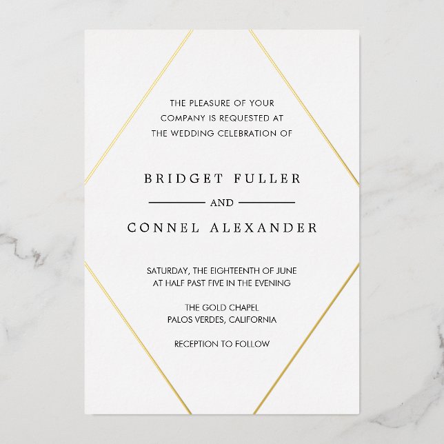 Bridget Geometric Modern Wedding (Front)