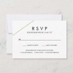 Bridget Geometric Modern Wedding RSVP Card