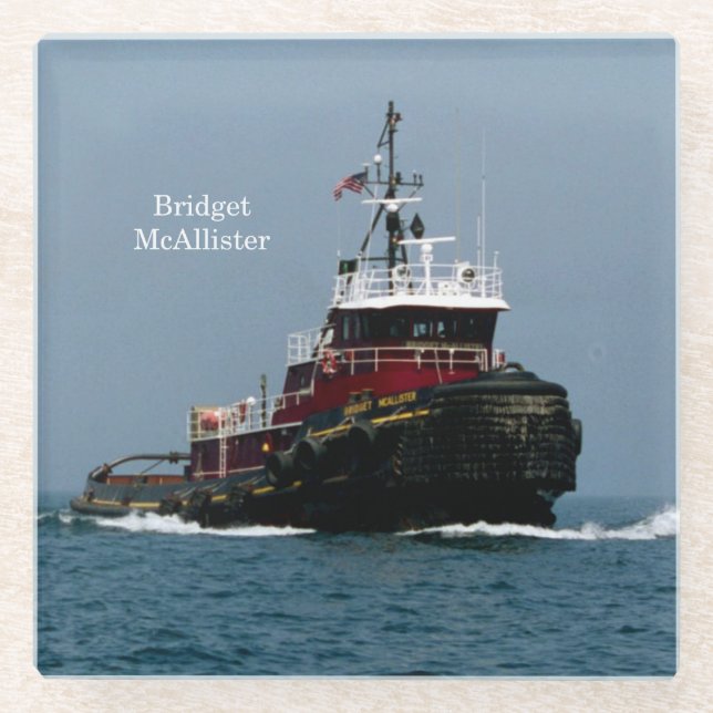 Bridget McAllister glass coaster (Front)