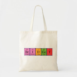 Bridget periodic table name tote bag