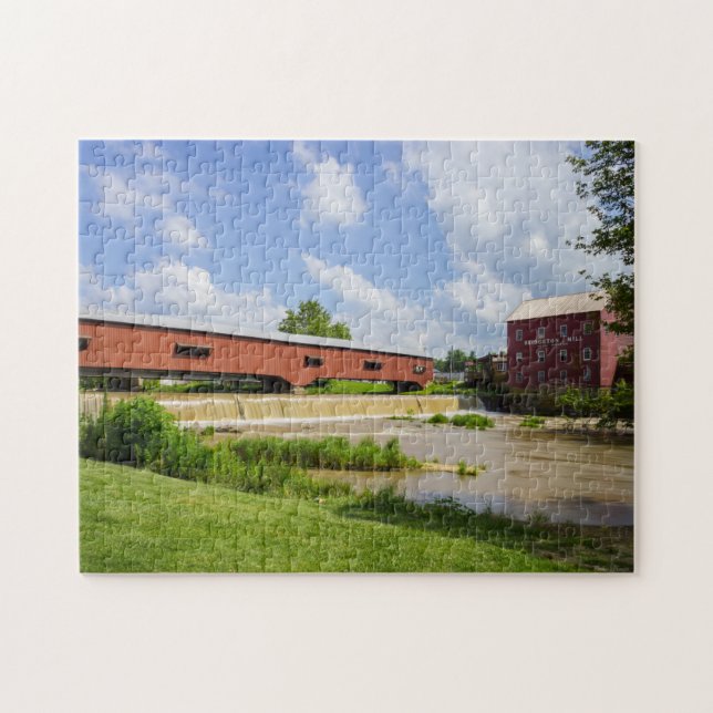 Bridgeton Bridge And Mill Jigsaw Puzzle (Horizontal)