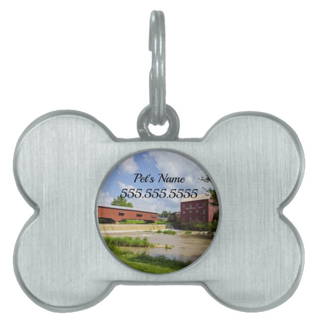 Bridgeton Bridge And Mill Pet ID Tag (Front)