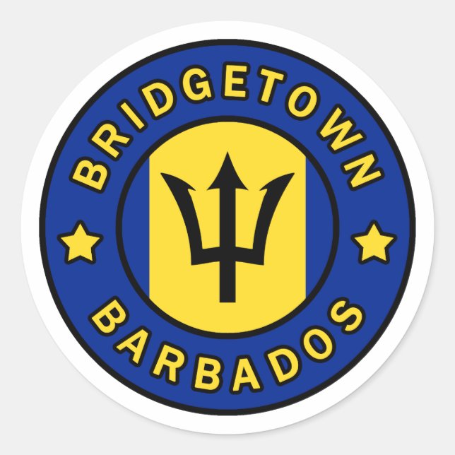 Bridgetown Barbados Classic Round Sticker (Front)