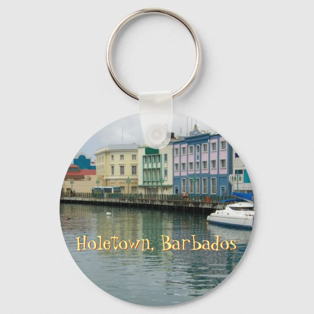 Bridgetown, Barbados Key Ring (Front)