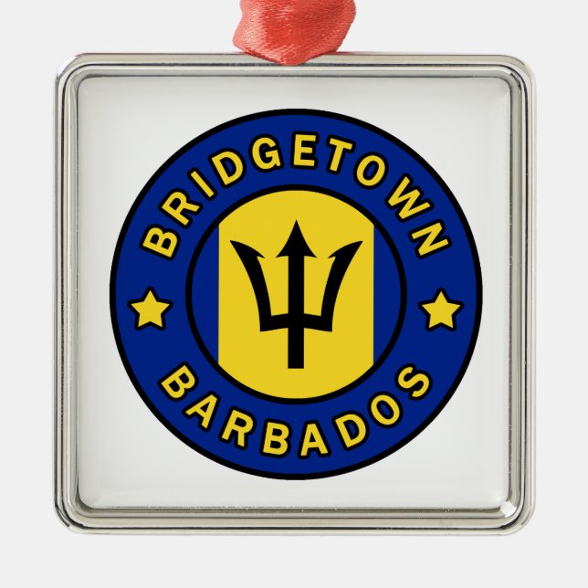 Bridgetown Barbados Metal Ornament (Front)
