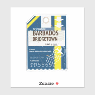 Bridgetown Barbados travel ticket