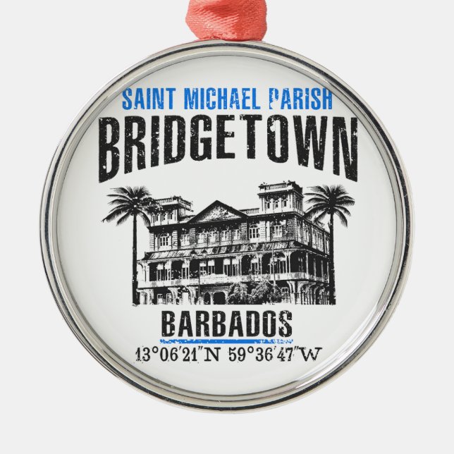 Bridgetown Metal Tree Decoration (Front)