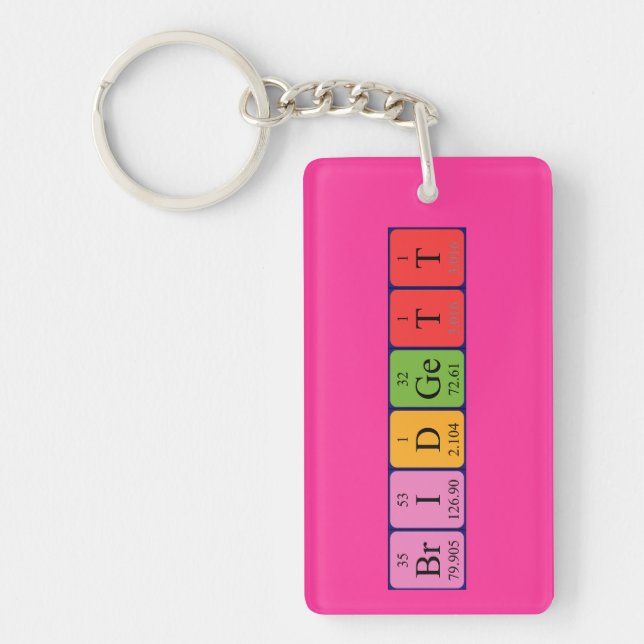 Bridgett periodic table name keyring (Front)