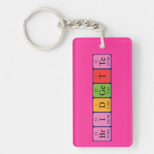 Bridgette periodic table name keyring