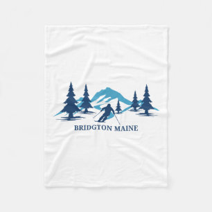 Bridgton Maine Ski Resort Skiing Skier _1 Fleece Blanket