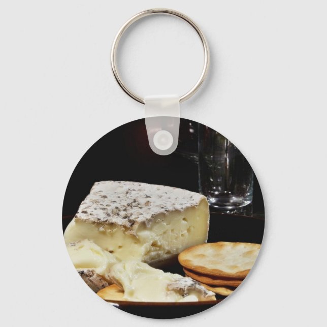 Brie Cheese And Crackers Key Ring (Front)