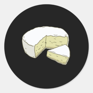 Brie cheese classic round sticker