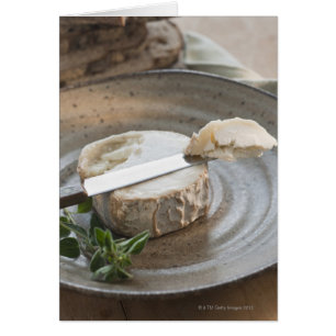 Brie cheese on plate