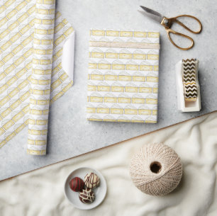 Brie French Cheese Tasting Wedge Cocktail Party Wrapping Paper