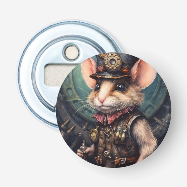 Brie Top Hat Steampunk Bottle Opener (Front)