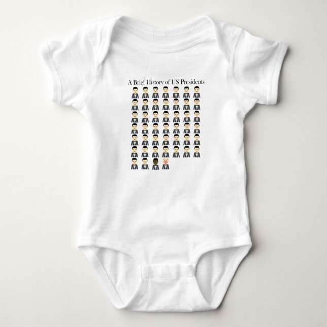 Brief History of US Presidents Baby Bodysuit (Front)