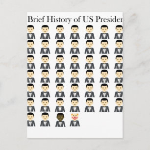 Brief History of US Presidents Postcard