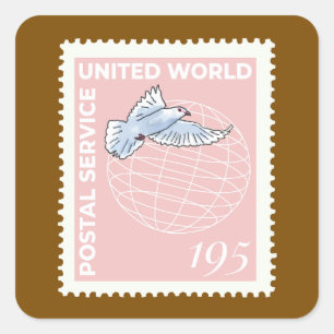 Briefmarke -  square sticker