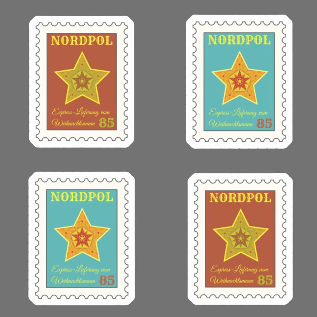 Briefmarken vom Weihnachtsmann Sticker (Creator Uploaded)