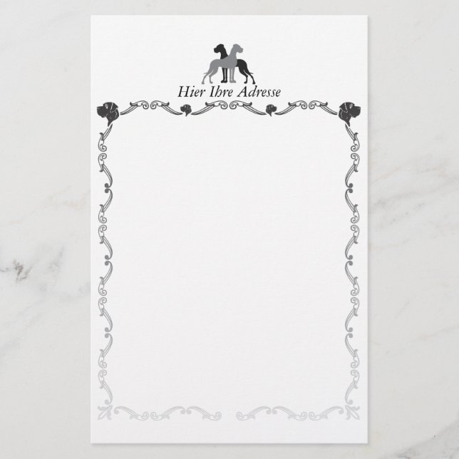 Briefpapier Doggen Stationery (Front)