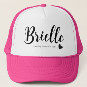 Brielle Name Meaning Minimal Modern Kids Script Trucker Hat