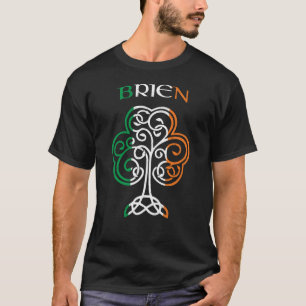 BRIEN Irish Name Shamrock Ireland Flag Family T-Shirt