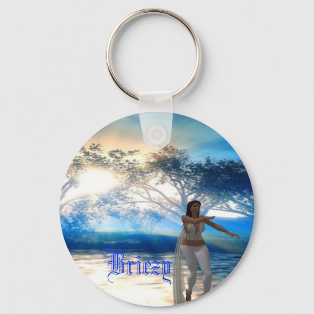 Briezy Blue Fantasy Keychain (Front)