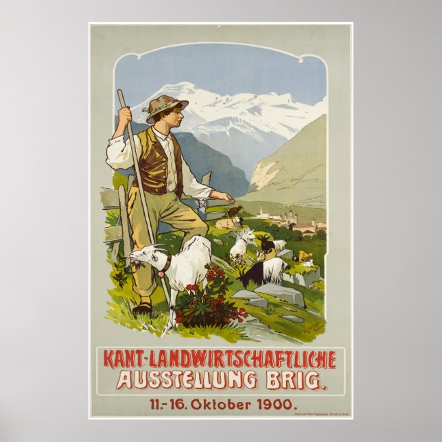Brig, Kant-Landwirtschaftliche Ausstellung Poster (Front)