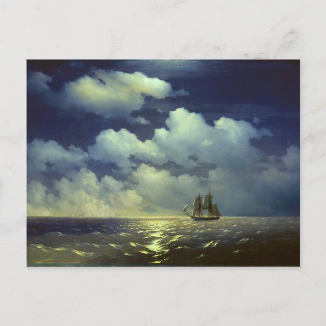 Brig Mercury after the Victory over Turkish Ships Postcard (Front)