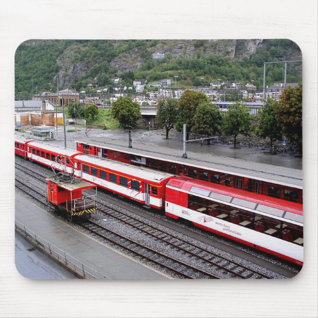 Brig station in Switzerland Mouse Pad (Front)