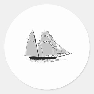 Brigantine Logo Classic Round Sticker
