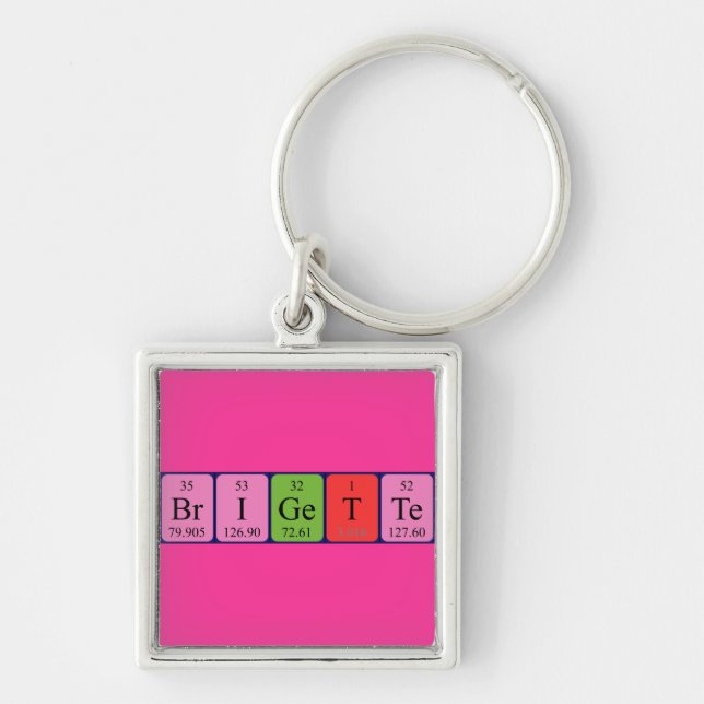 Brigette periodic table name keyring (Front)