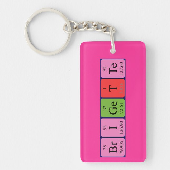 Brigette periodic table name keyring (Front)