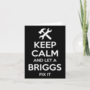 Briggs Funny Surname Birthday Family Tree Reunion Card