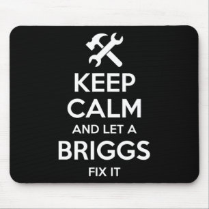 Briggs Funny Surname Birthday Family Tree Reunion Mouse Pad