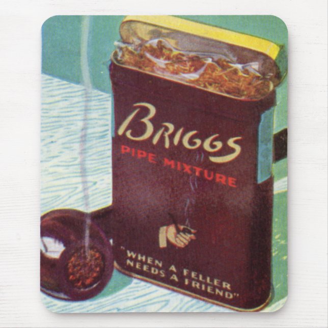 Briggs pipe mixture pipe tobacco mouse pad (Front)