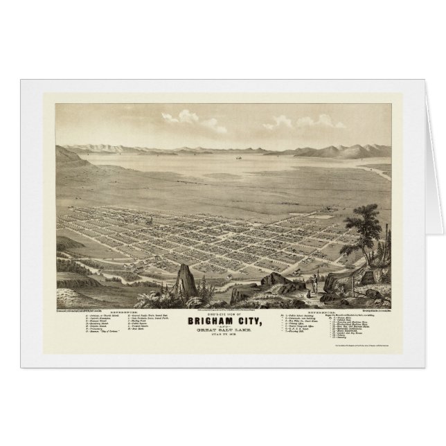 Brigham City, UT Panoramic Map - 1875 (Front Horizontal)