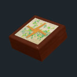 Brighid Cross Gift Box<br><div class="desc">The Sun is on the way back! Imbolc reminds us that even though there may still be a blanket of snow on the ground, the bulbs are beginning their journey to greet the sun. This lovely box features a Brighid cross on a stone background. New spring leaves tell us that...</div>