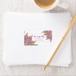 Bright 2011 Spring Coloured Flowers Return Address Label