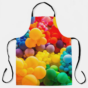 Bright abstract background of jumble of rainbow co apron