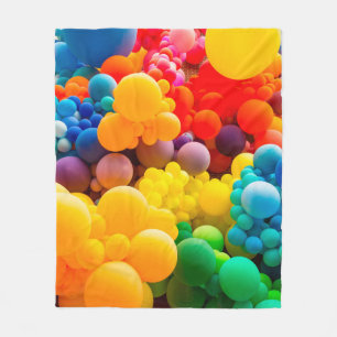 Bright abstract background of jumble of rainbow co fleece blanket