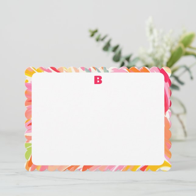 Bright Abstract Border Stationery Note Cards (Standing Front)