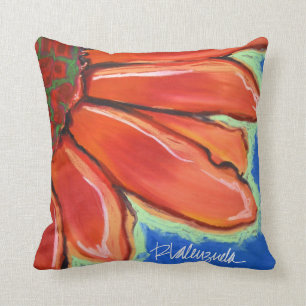 Bright Abstract Floral Pillow