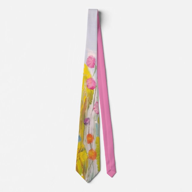 Bright Abstract Floral Tie (Front)