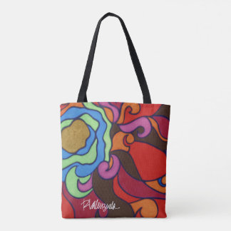 Bright Abstract Floral Tote Bag