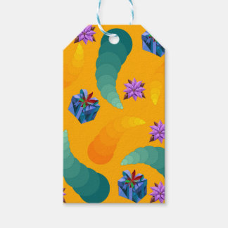 Bright Abstract Floral Wrapping Paper Gift Tags
