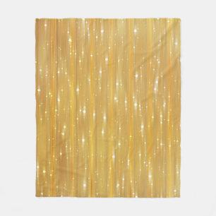 Bright abstract golden with glitter fleece blanket