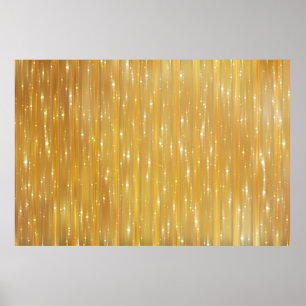 Bright abstract golden with glitter poster