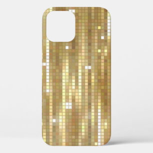Bright abstract mosaic golden background with glos iPhone 12 case