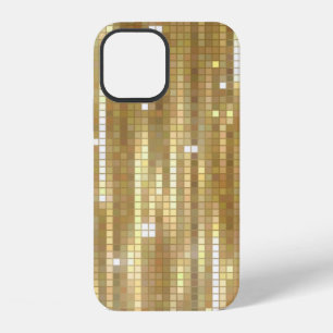 Bright abstract mosaic golden background with glos iPhone 12 case